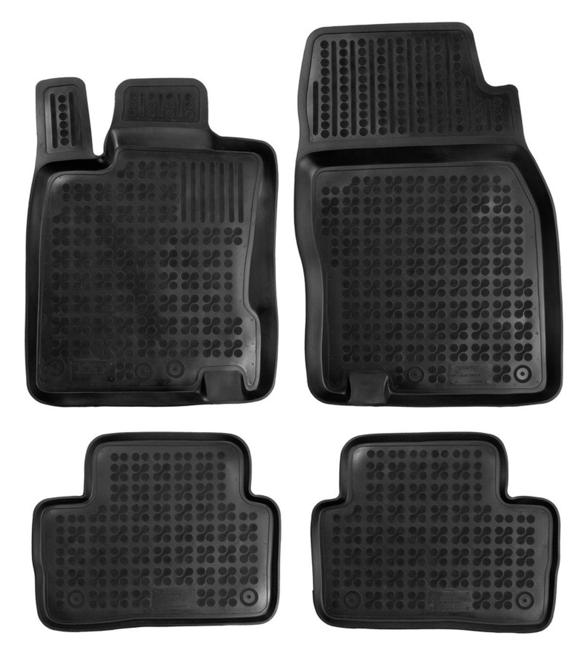 AZUGA Auto-Fußmatten Gummi-Fußmatten passend für Renault Kadjar ab 2015,  für Renault Kadjar SUV, passgenaue Gummimatten für Renault Kadjar ab 2015 -  KEINE Universalmatten