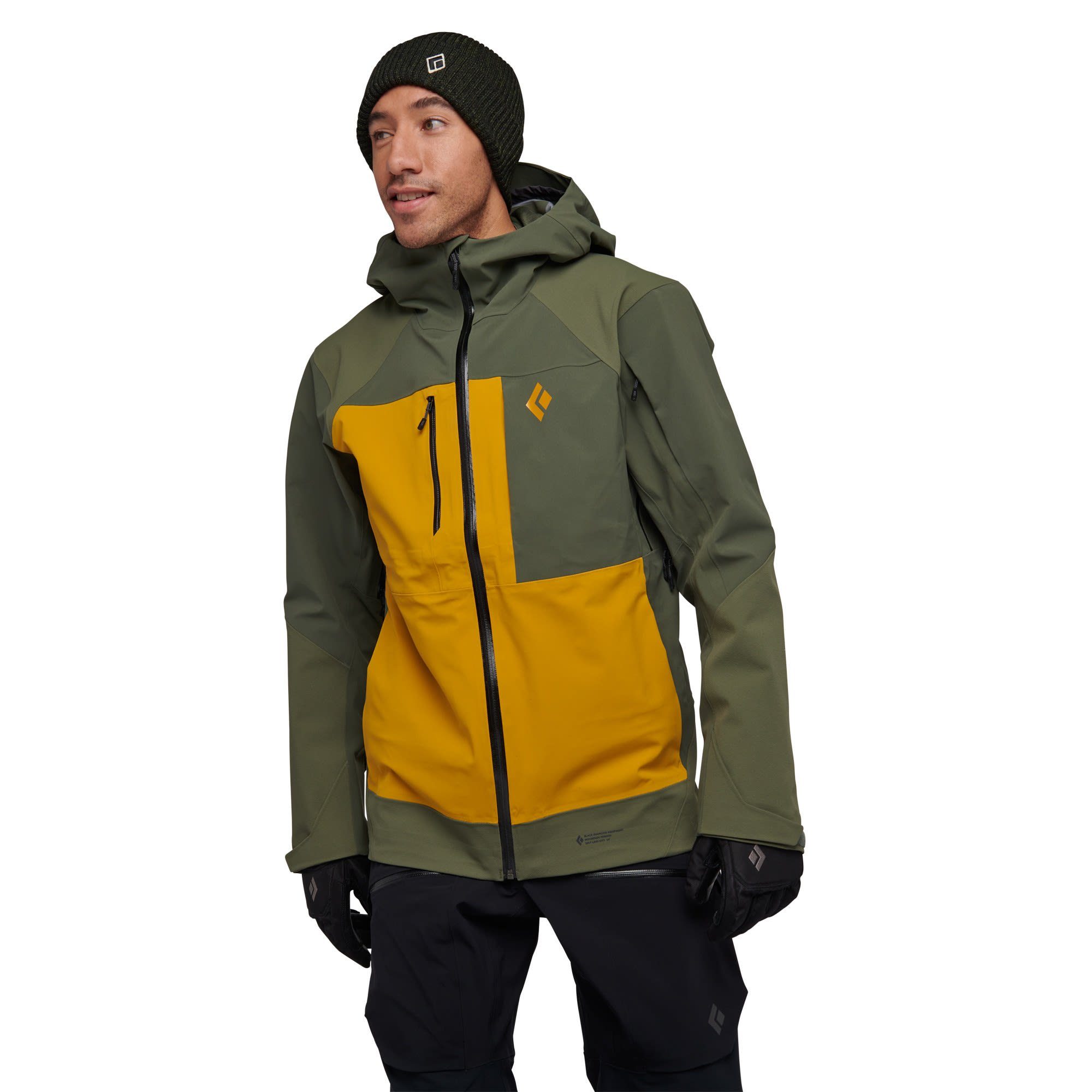 Diamond M Shell Diamond Stretch Amber Recon Black Tundra Black Herren - Pro Winterjacke