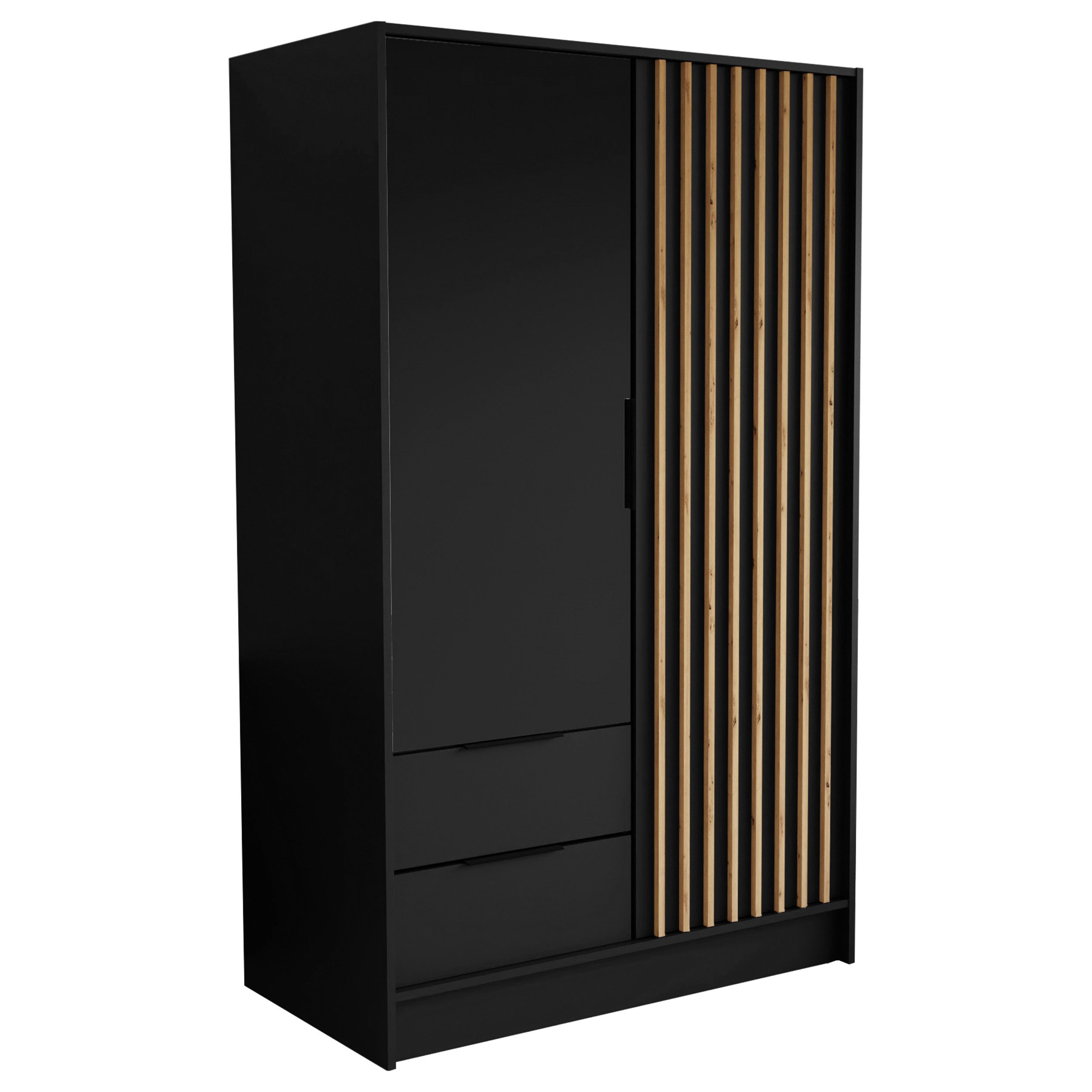 Beautysofa Drehtürenschrank NORI Breite: 102/150,5/200 cm, günstig online kaufen