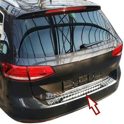RECAMBO Ladekantenschutz, Zubehör für VW GOLF 7 VARIANT, ab 2013, Edelstahl chrom poliert, mit Abkantung