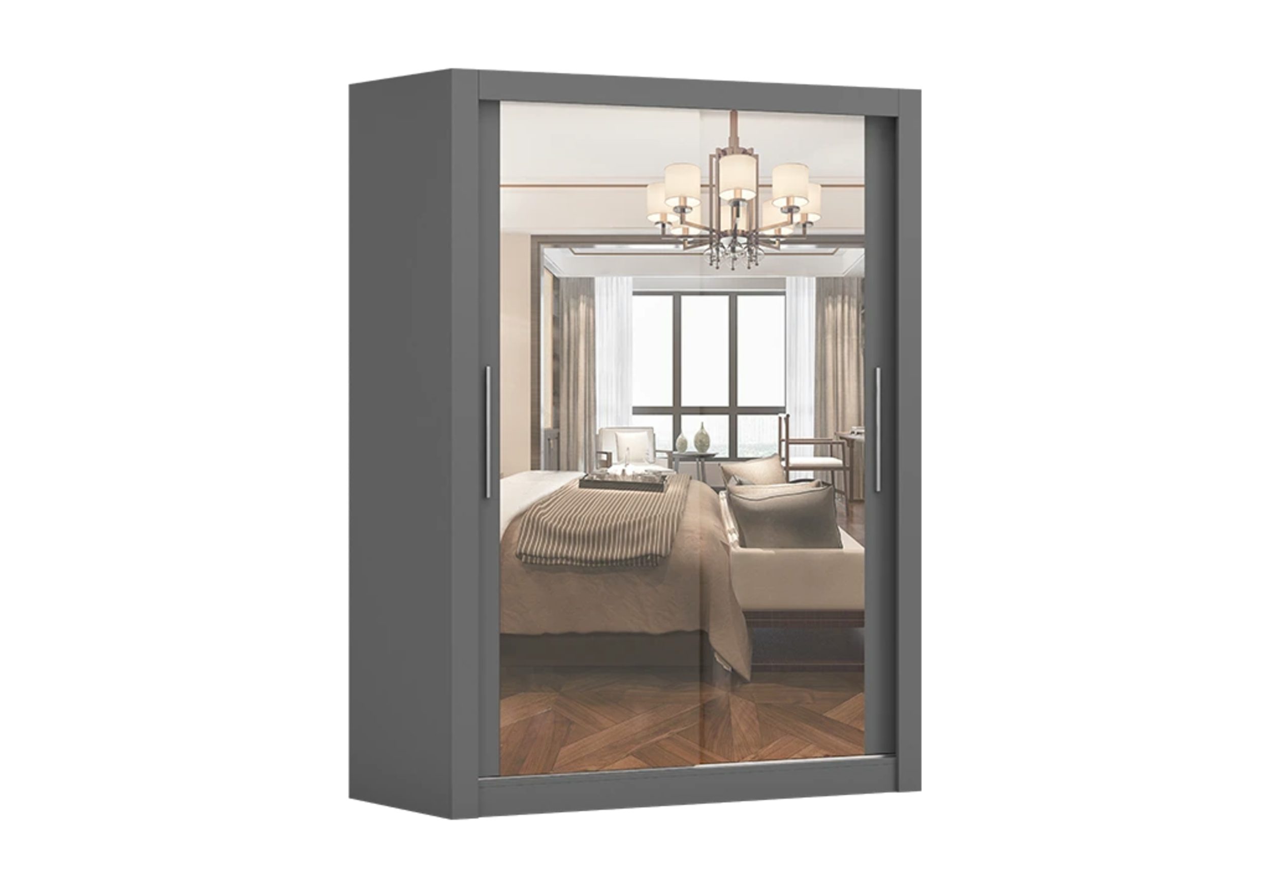 MOEBLO Spiegelschrank MILKO (Schwebetürenschrank 2-3 türig Schrank Garderob günstig online kaufen