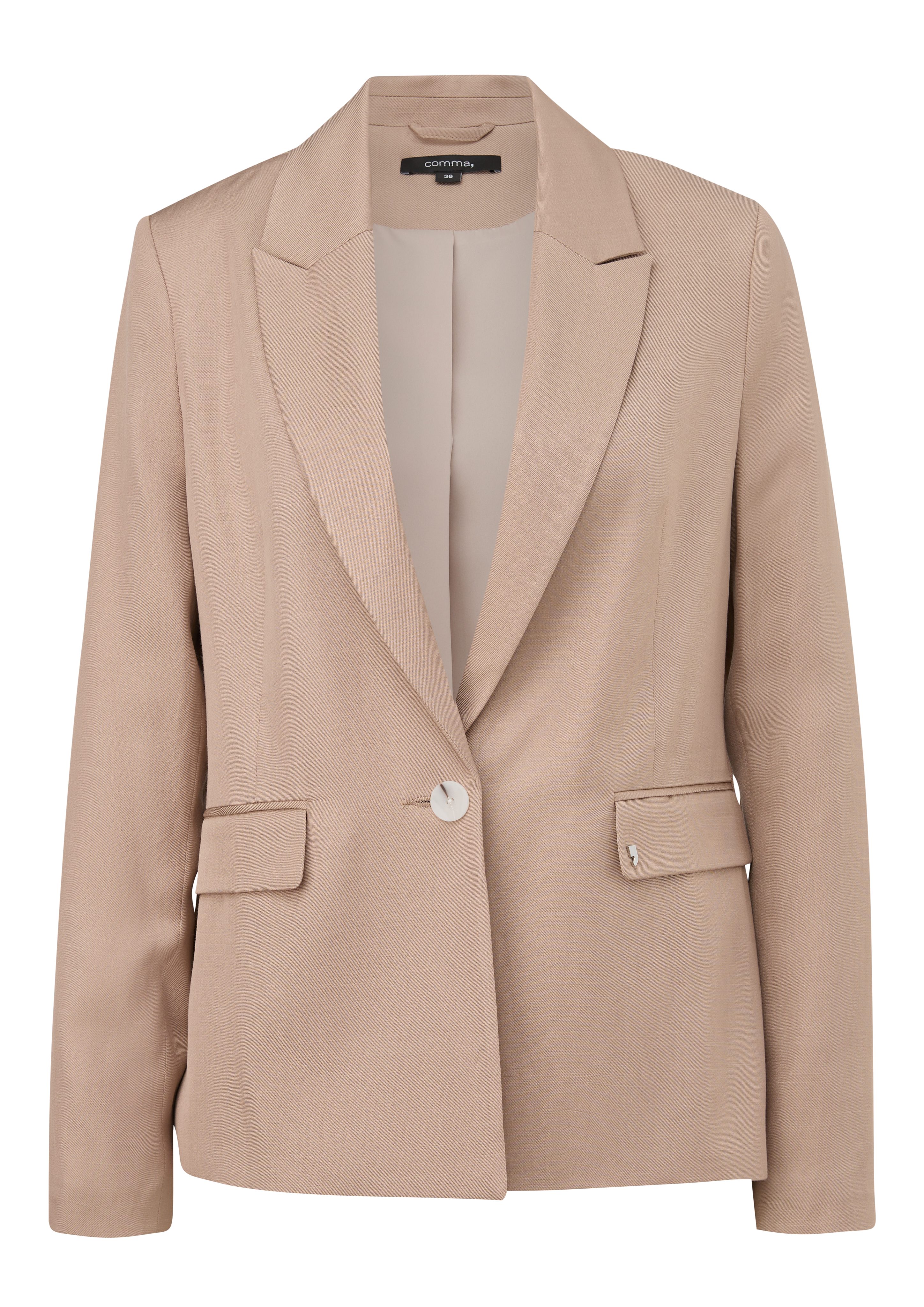 Comma Blusenblazer Blazer aus Leinenmix Logo