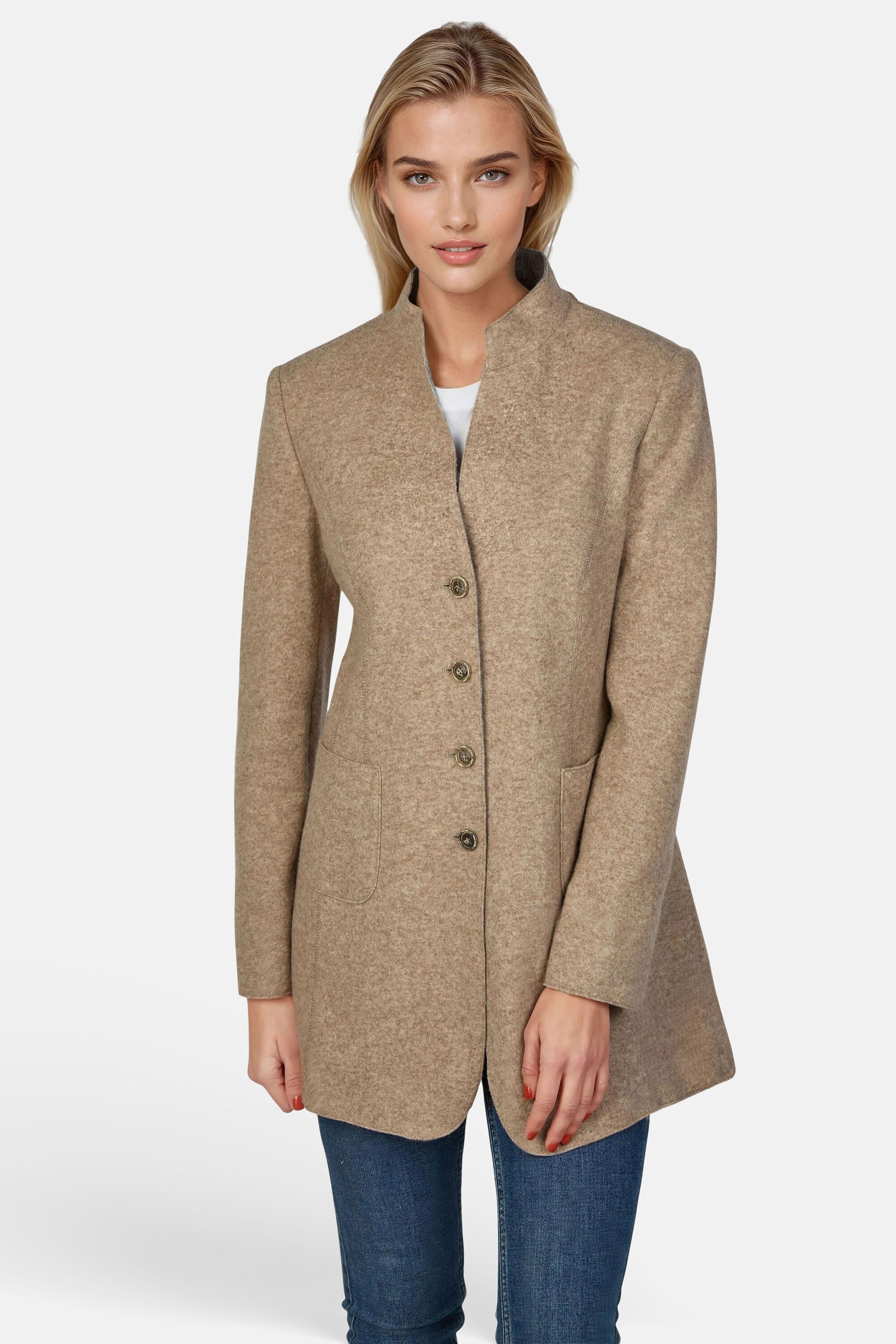 White Label Longblazer mit Stehkragen