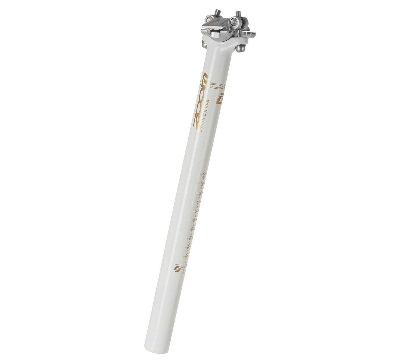 ZOOM Sattelstütze, ZOOM Fahrrad Sattelstütze Weiß Ø 31,6mm 350mm