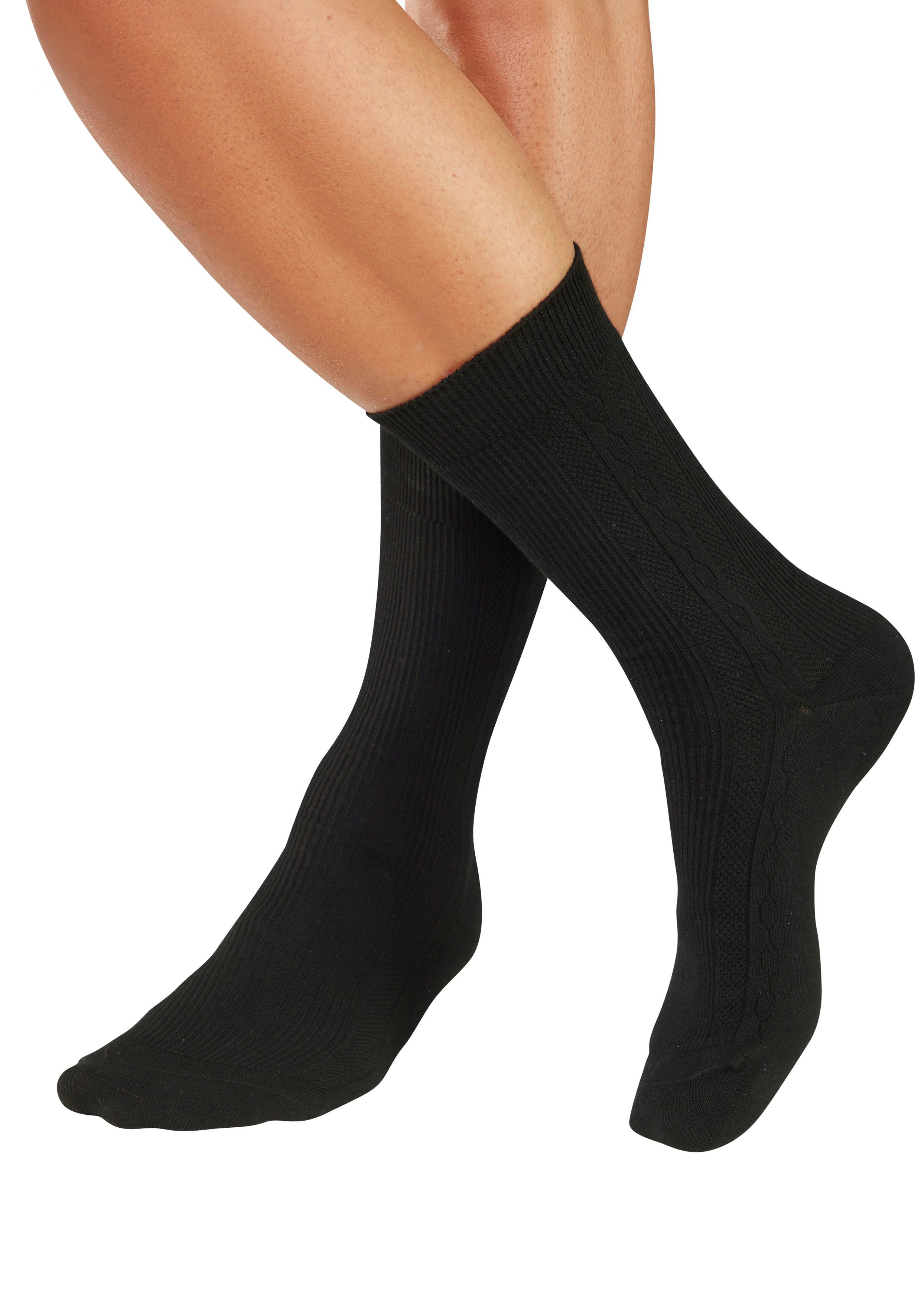 H.I.S Businesssocken Klassische Herren, Männersocken, unifarben, ohne drückende Naht (Packung, 5-Paar, Anzugsocken) mit dezent eingestrickten Designs – Bild 3 von 5