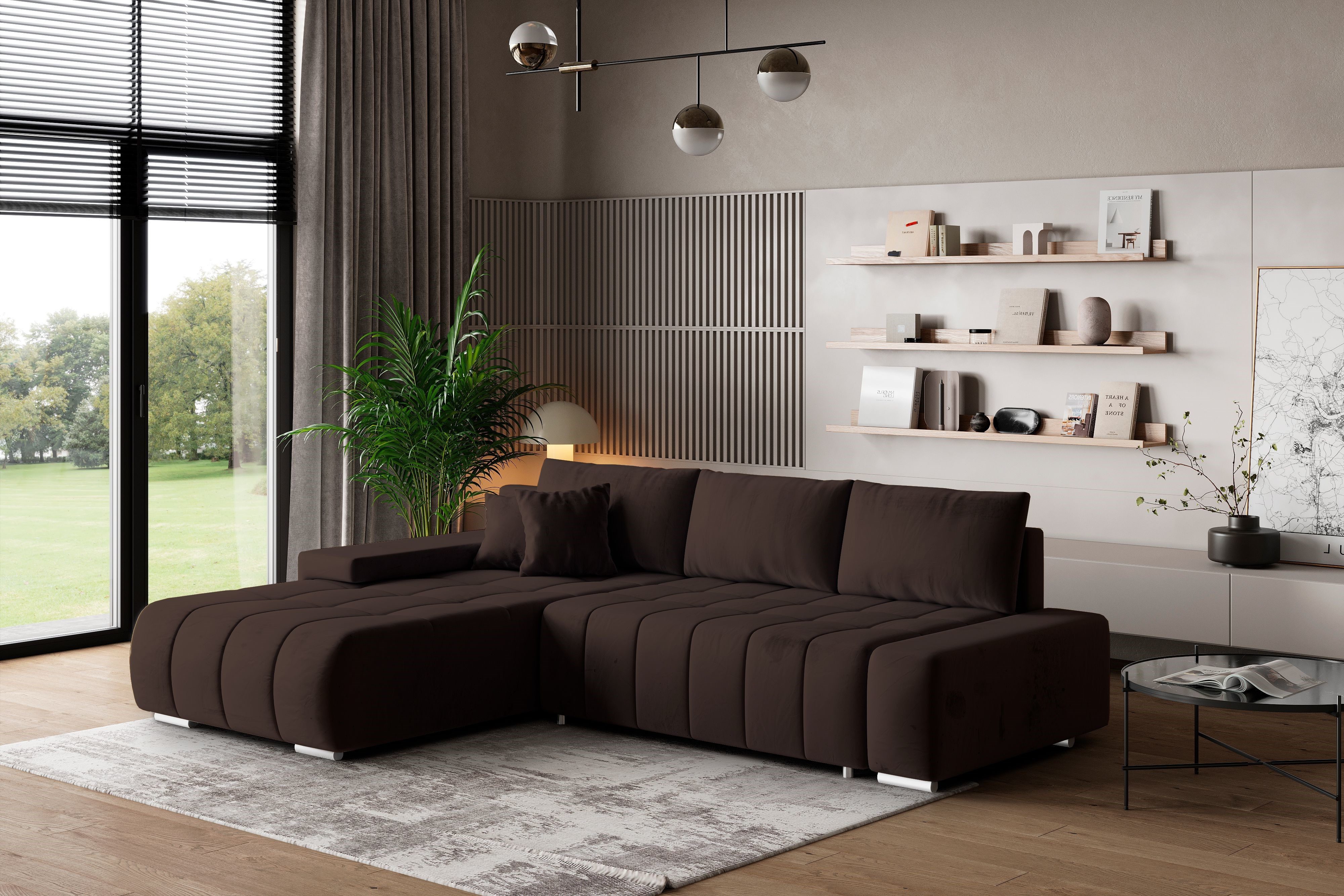 Masseno Ecksofa ALESE mit Schlaffunktion L-Form, günstig online kaufen