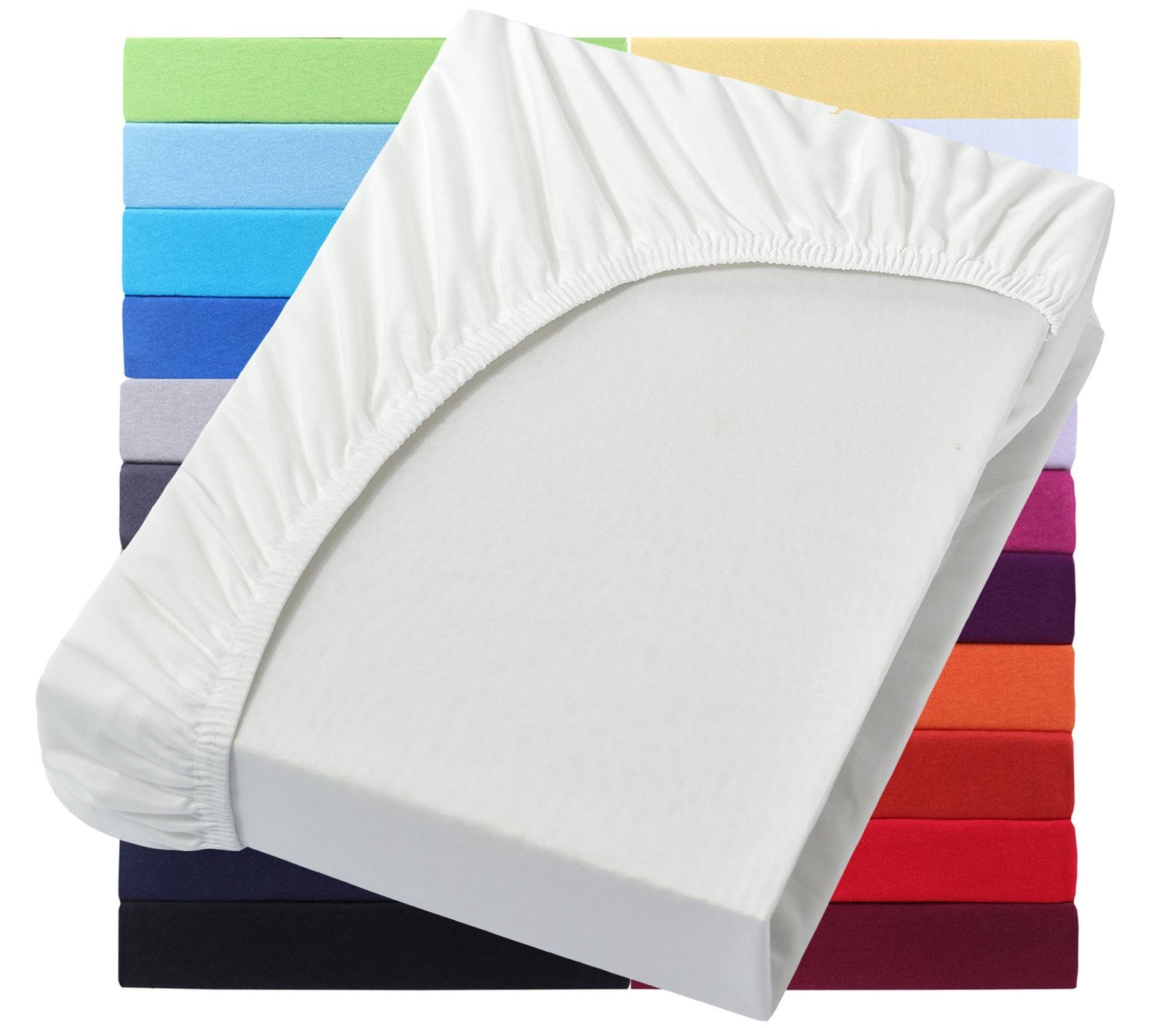 NatureMark Spannbettlaken JERSEY Spannbettlaken Spannbetttuch, Baumwolle, G günstig online kaufen