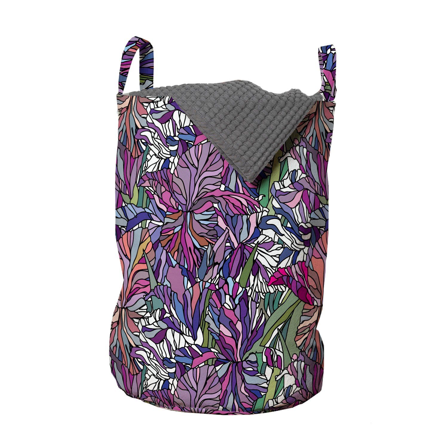Abakuhaus mit Dschungel Waschsalons, Bouquet Wäschesäckchen für Wäschekorb Blumen Tropischen Griffen Kordelzugverschluss