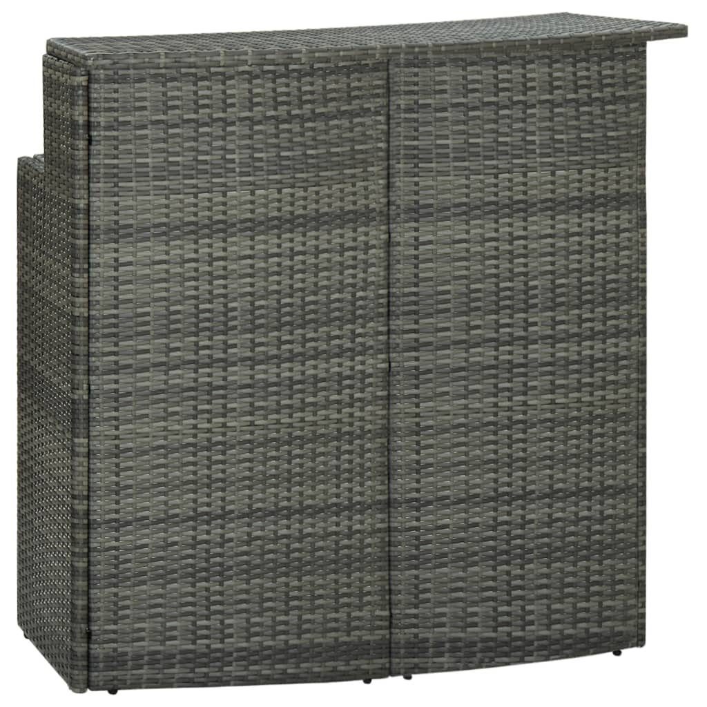 vidaXL Gartentisch »Garten-Bartisch Schwarz 120x55x110 cm Poly Rattan«