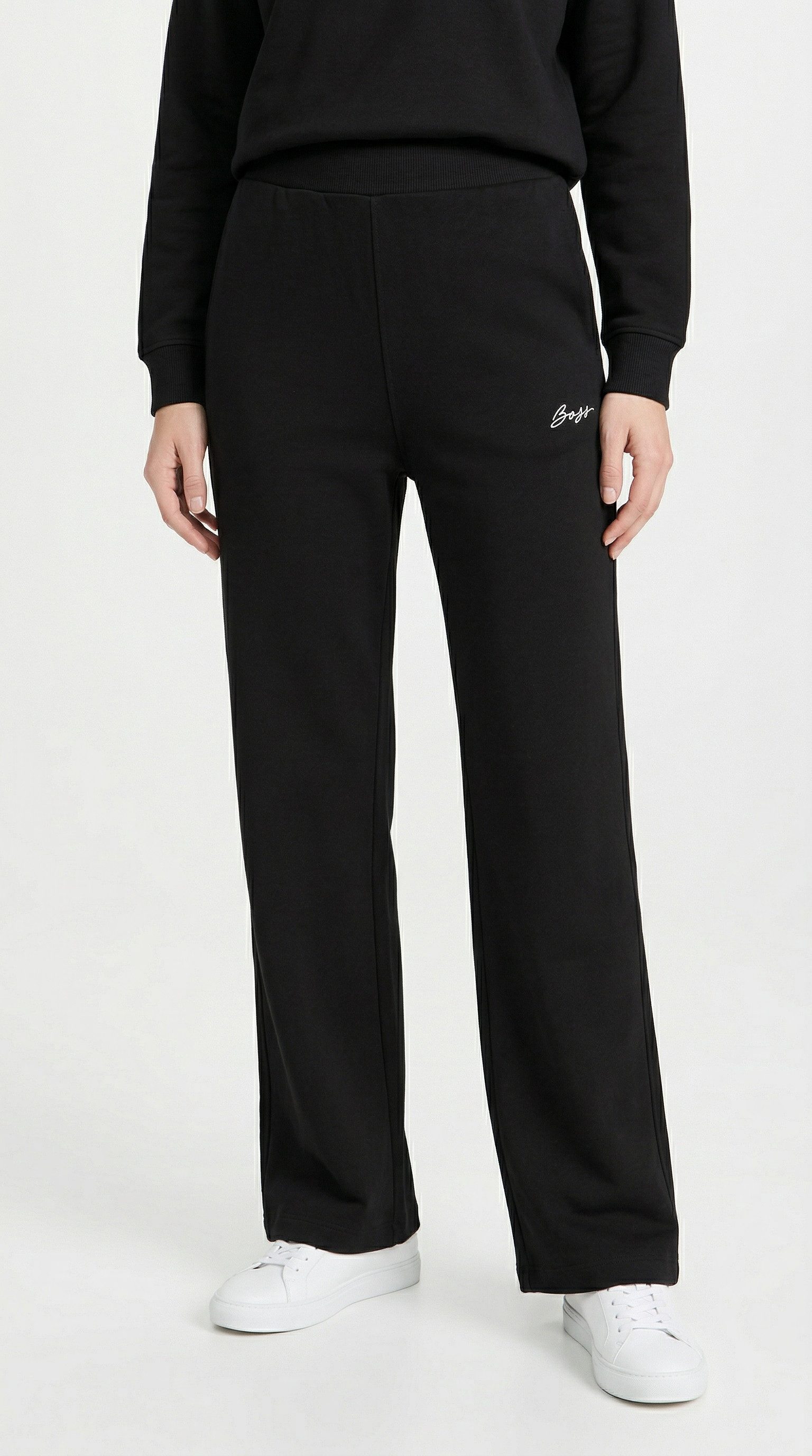 BOSS ORANGE Jogger Pants Endless Premium Damenmode mit geripptem Bund, gerade geschnitten