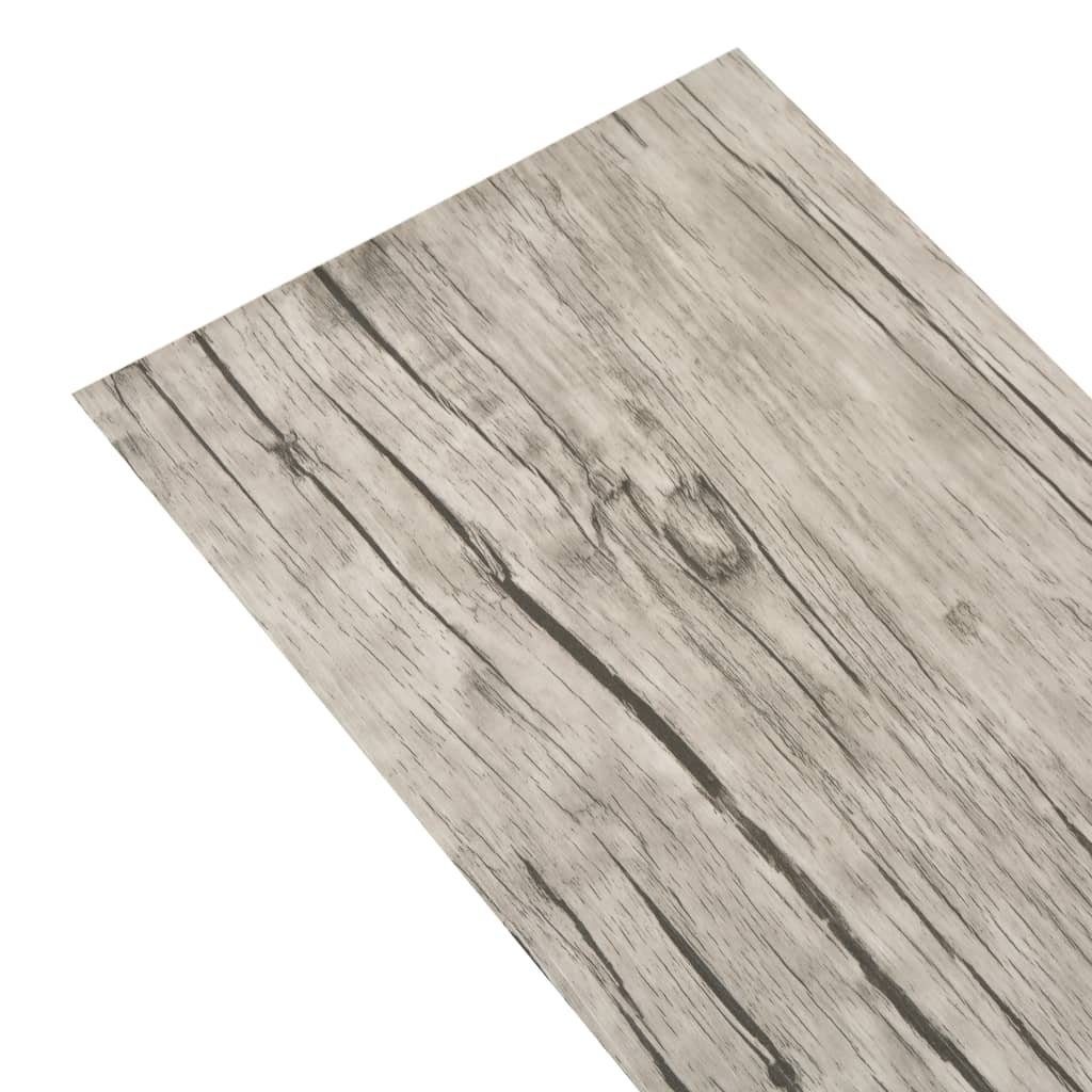 Teppichboden PVC-Fliesen Selbstklebend 5,02 m² 2 mm Eiche Gewaschen, vidaXL