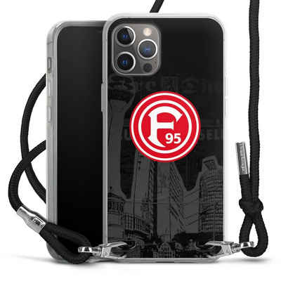 DeinDesign Handyhülle Fortuna Düsseldorf Offizielles Lizenzprodukt Logo Fortuna Logo City, Apple iPhone 12 Pro Handykette Hülle mit Band Case zum Umhängen