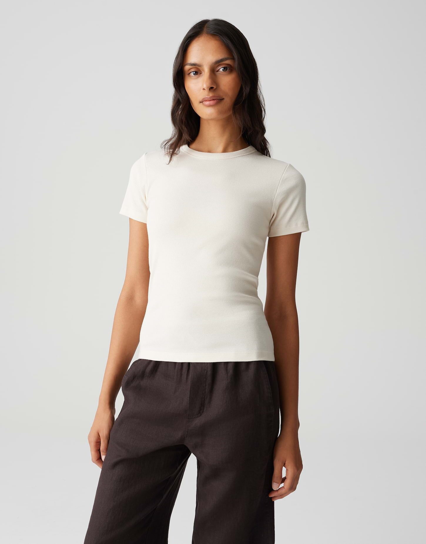 OPUS T-Shirt SAMUNA Feines Rippshirt Slim günstig online kaufen