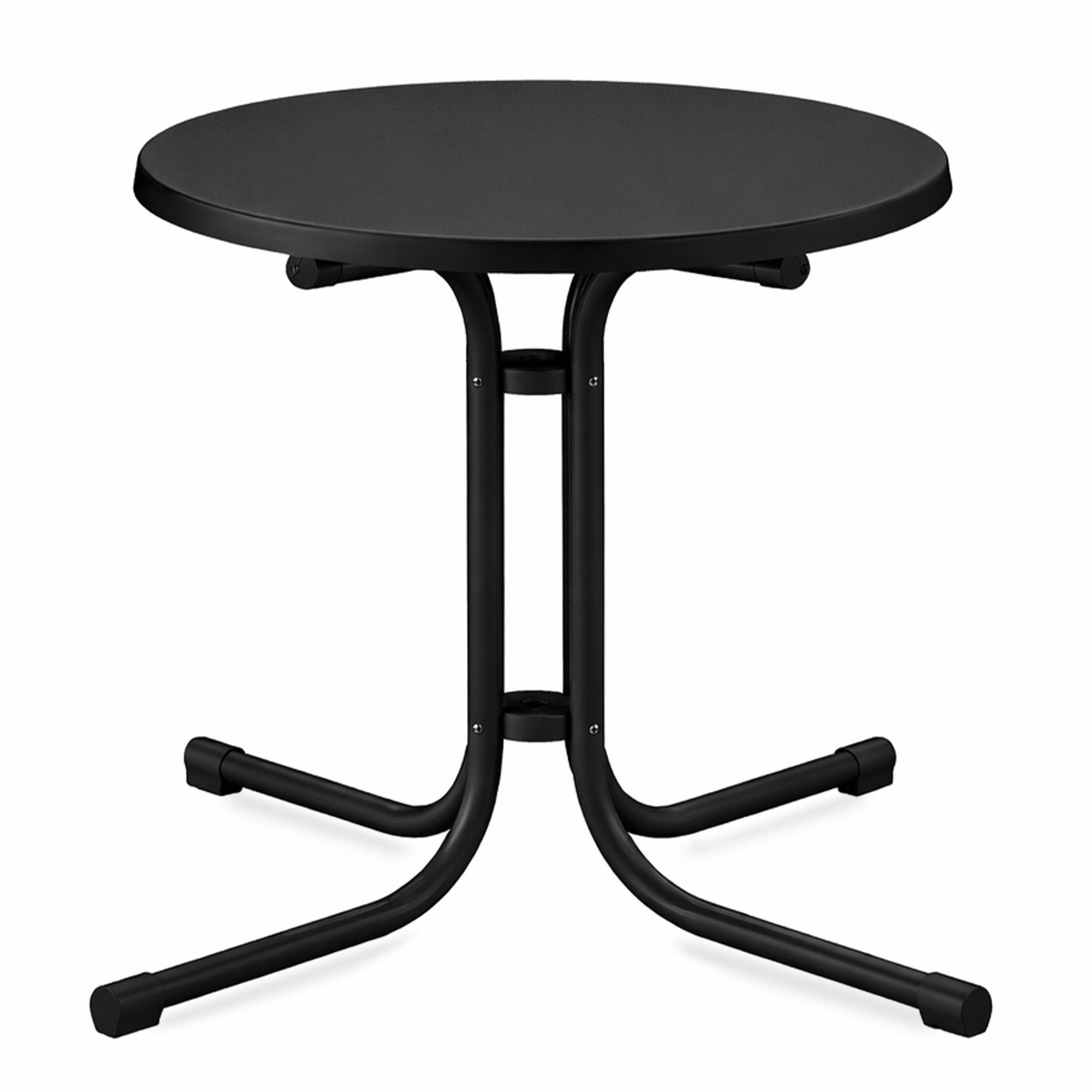 Beautissu Bistrotisch Bistrotisch Bistroni WP Ø60xH70cm Schwarz, Campingtisch Partytisch Esstisch Gastro Bistroni