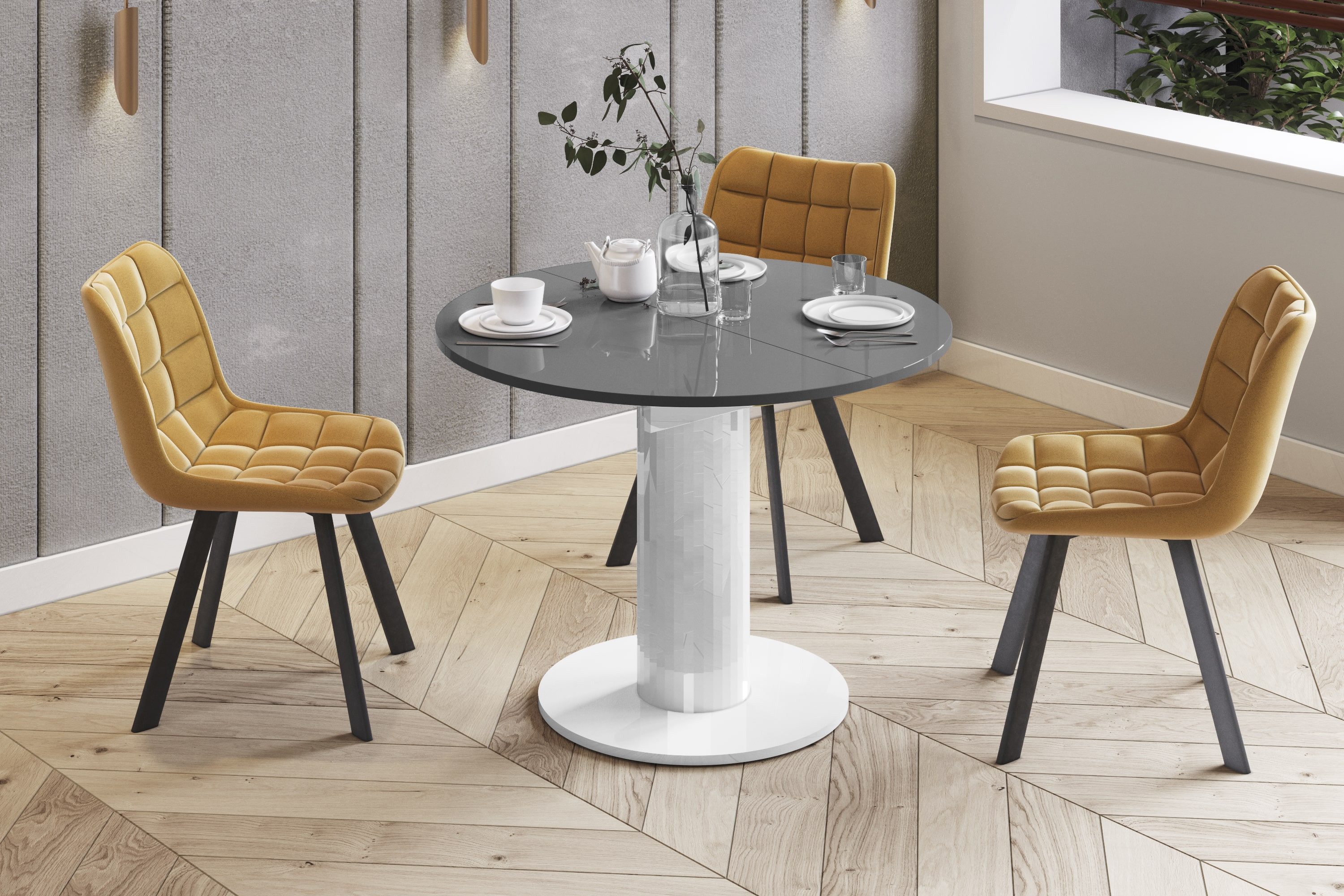 designimpex Esstisch Design HES-111 Tisch rund günstig online kaufen