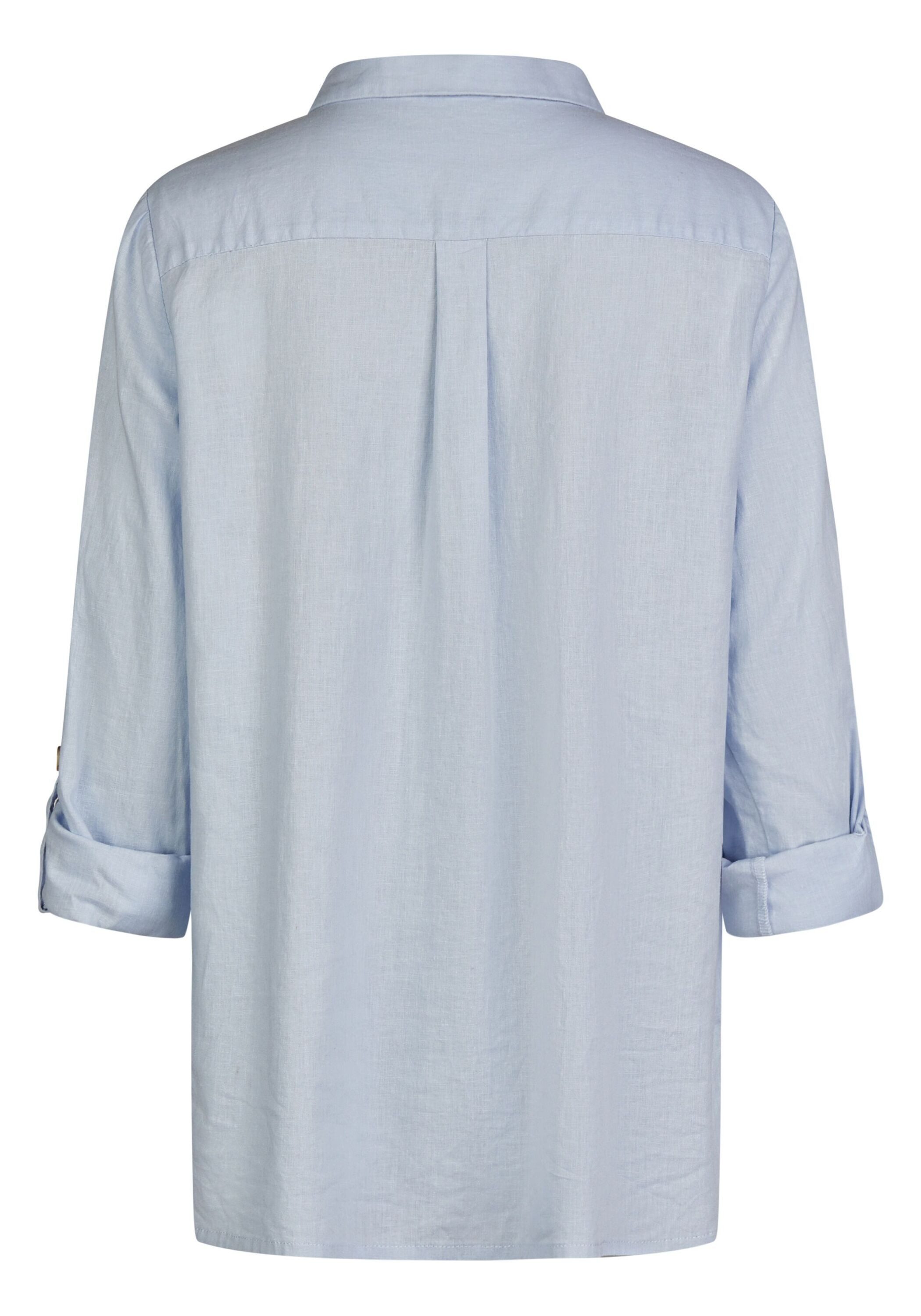 NAVIGAZIONE Klassische Bluse mit Leinen – Bild 4 von 5