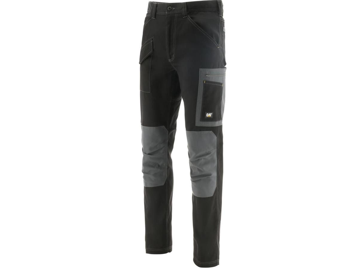 CAT Arbeitshose Essentials Cargo schwarz-grau robuste Herren Workwear