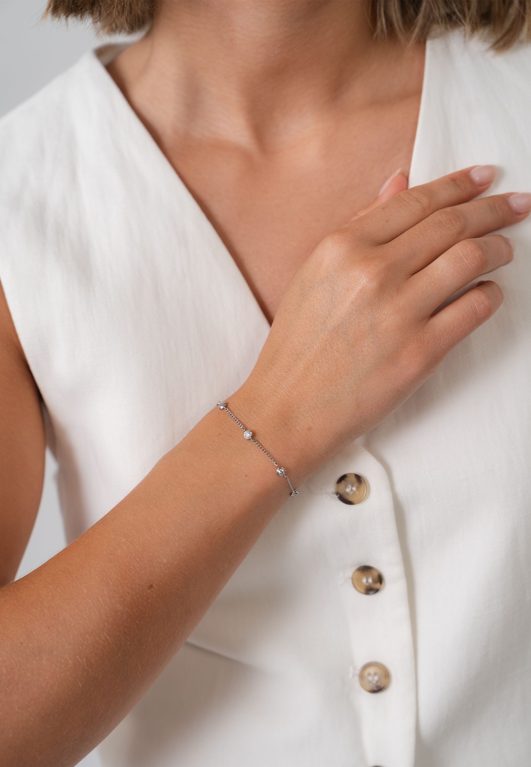 Purelei Armband Schmuck Geschenk Spotlight Armkette, mit Zirkonia (synth) günstig online kaufen