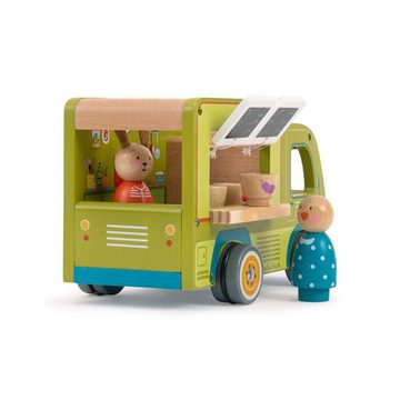 Moulin Roty Spielzeug-Servierwagen Food-Truck Holzspielzeug Holzauto 20x11,5x13cm