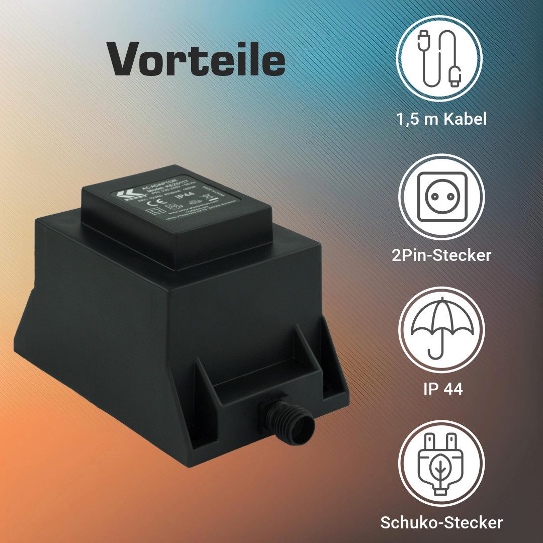 KERRY 12V 105VA /105W Trafo/Transformator AC/AC IP44 kez0117 LED Beleuchtung LED Trafo