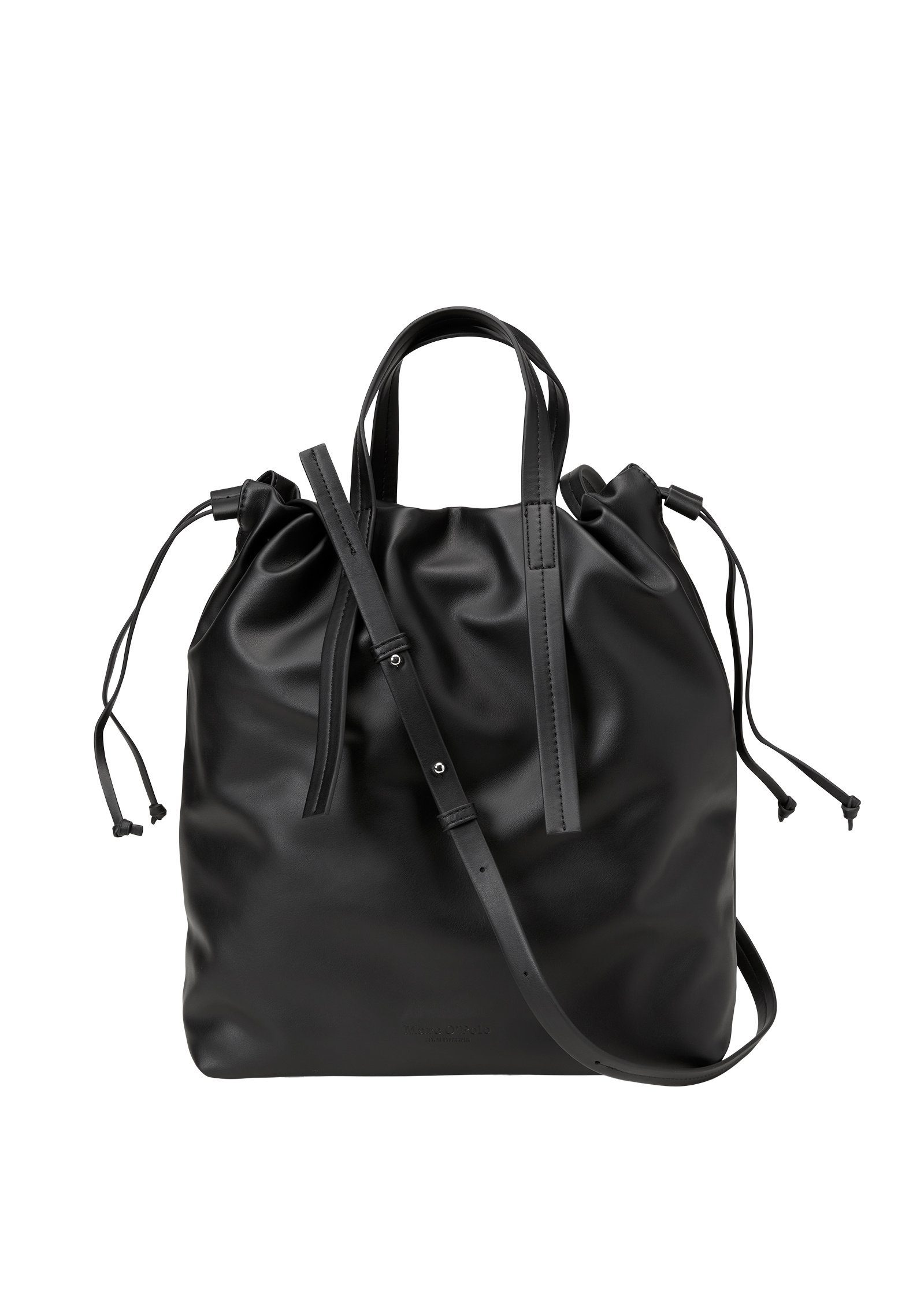 Marc O'Polo Shopper aus einer Lederalternative aus recyceltem Polyester schwarz