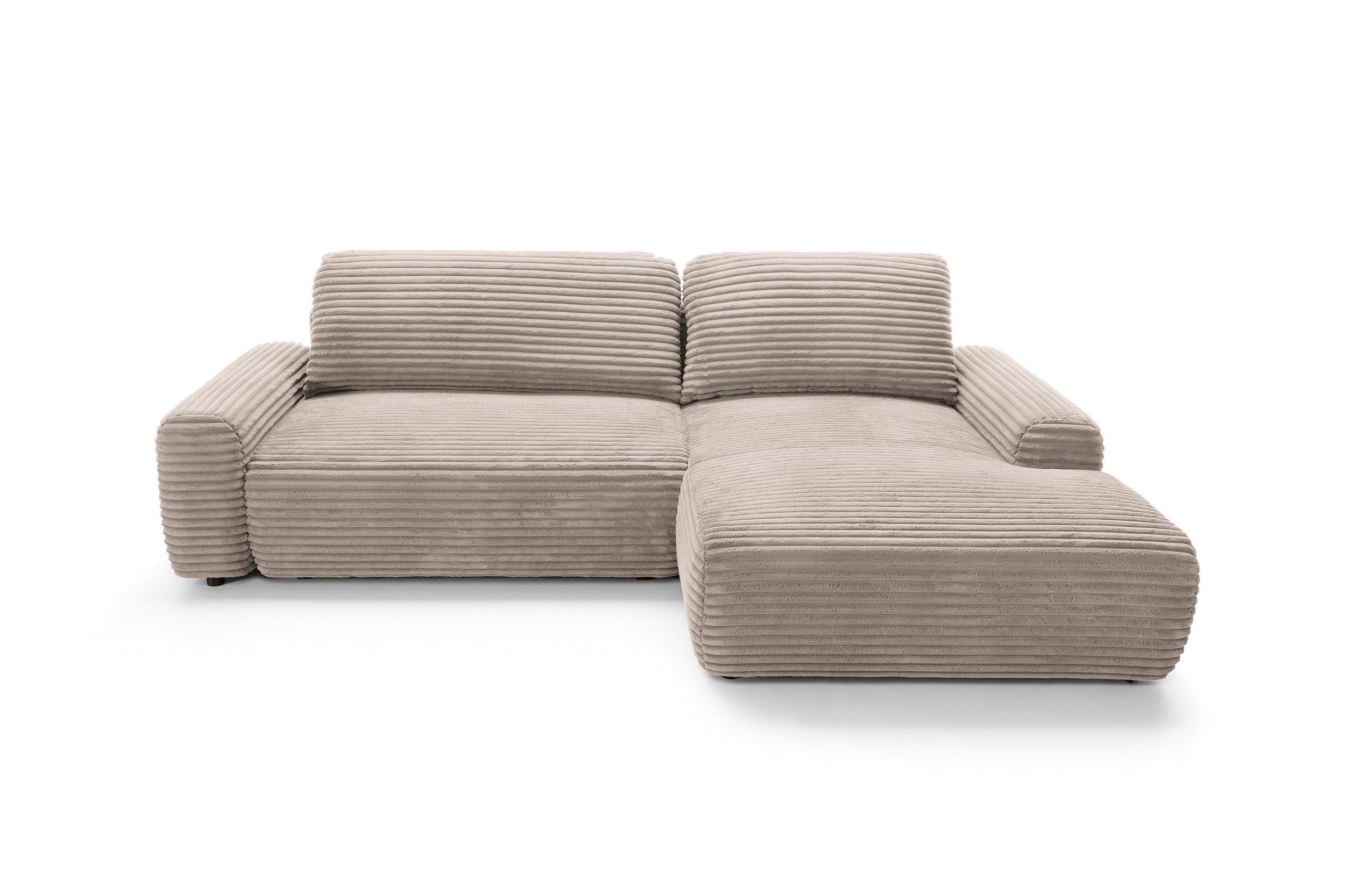 Goldstoff Ecksofa mit Schlaffunktion und Bettkasten, günstig online kaufen