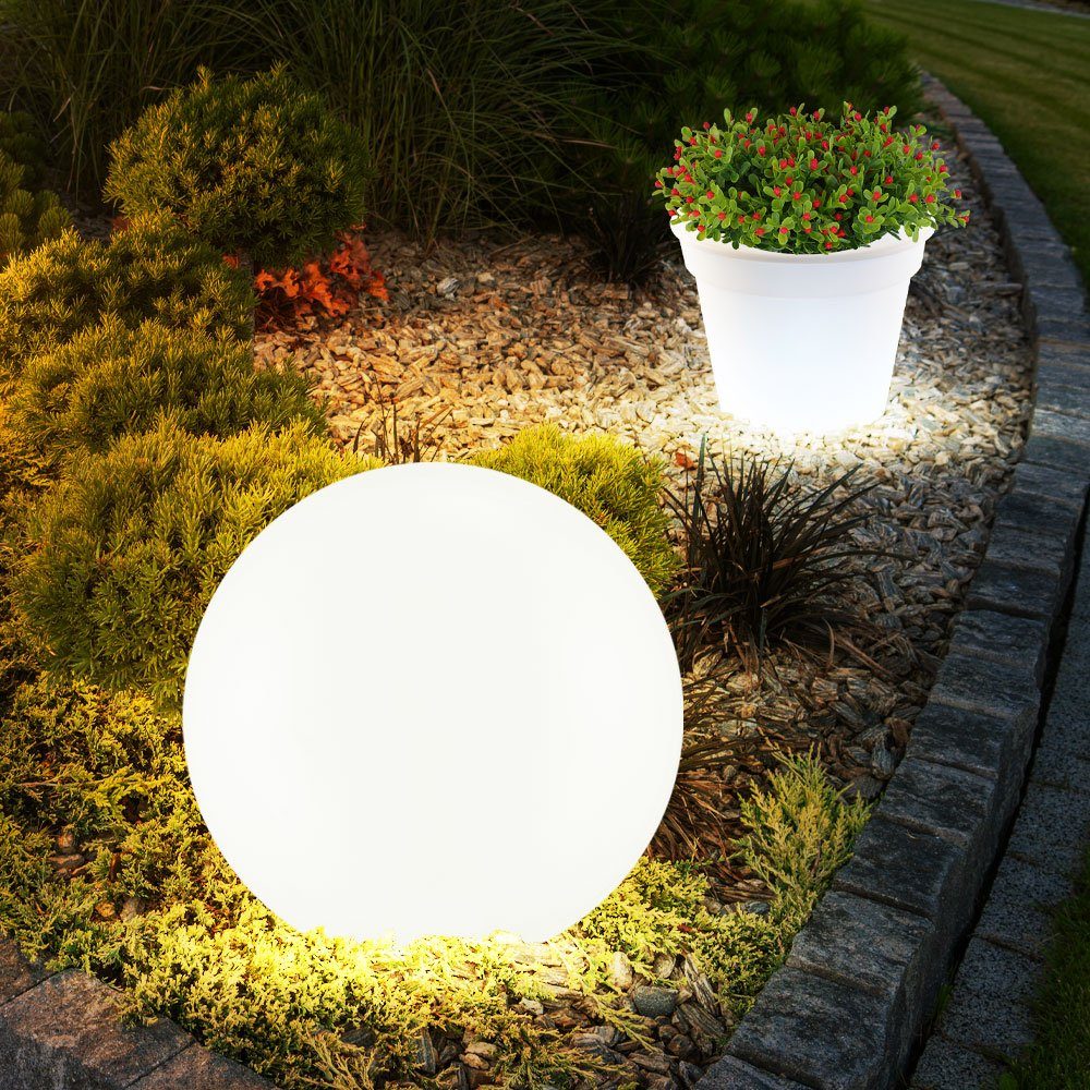 etc-shop Deko LED Außen Blumen Neutralweiß, fest Gartenleuchte, LED-Leuchtmittel Lampe Set Solar verbaut, 2er Steck Garten Terrassen