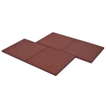 vidaXL Bodenschutzmatte Fallschutzfliesen 12 Stk Gummi 50 x 50 x 3 cm Rot Fallschutzmatte