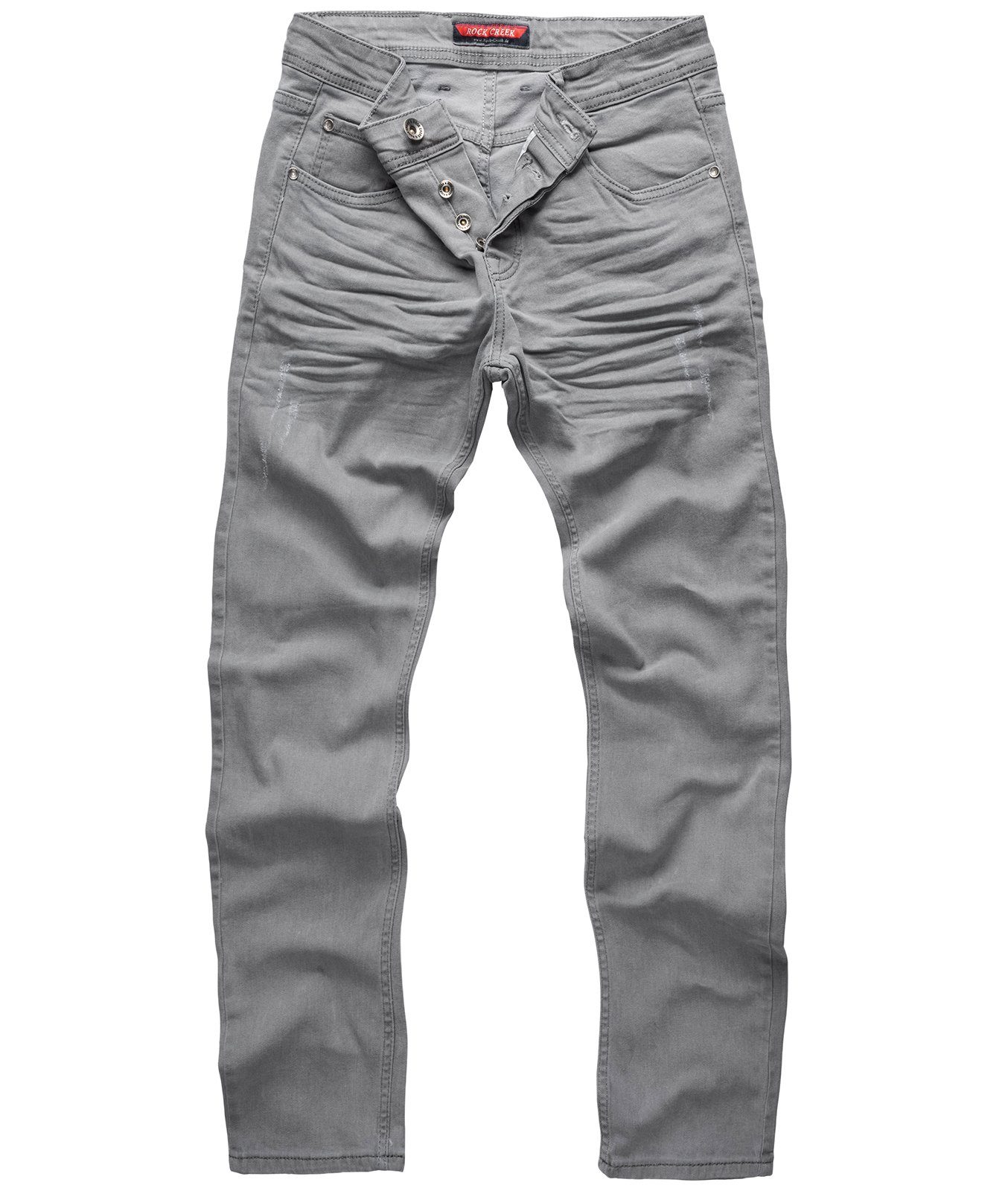 Rock Creek Regular-fit-Jeans Herren Jeans Regular Fit Grau RC-2097 – Bild 4 von 5