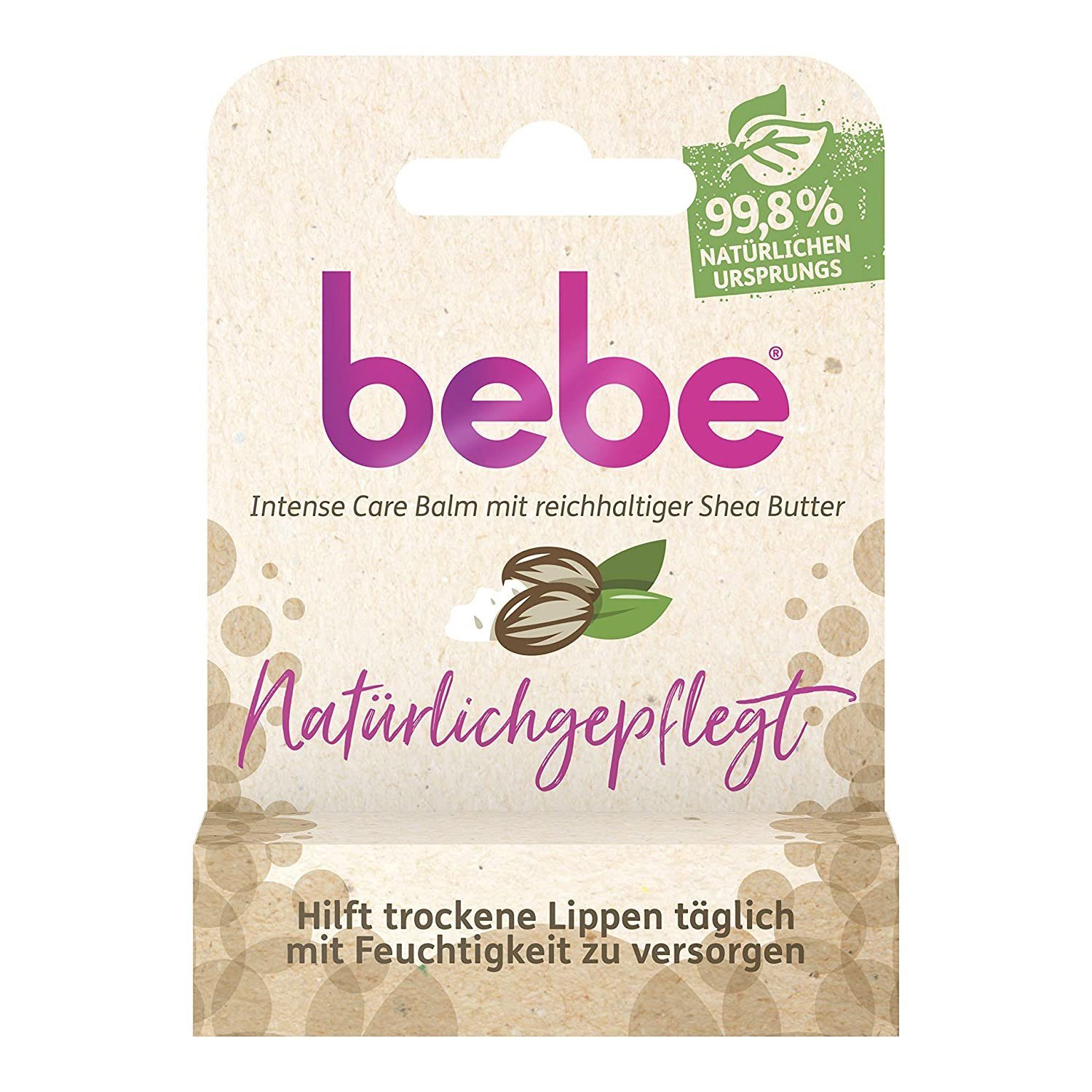 bebe Lippenpflegestift bebe Natürlichgepflegt Intense Care Balm Lippenpflege Stift 4,9 g Lipp