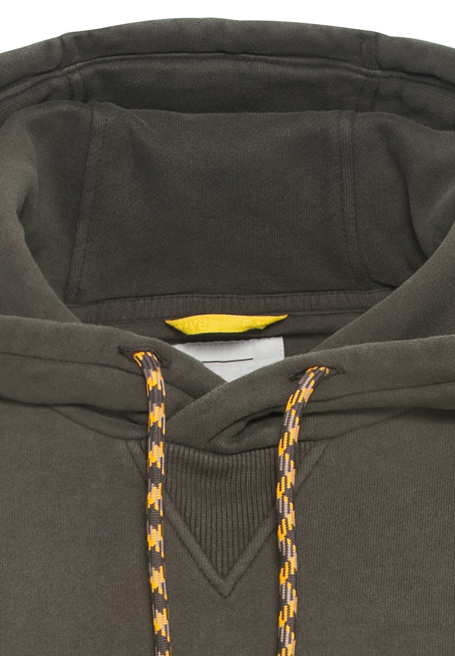 Khaki active Baumwolle aus reiner (1-tlg) camel Kapuzensweatshirt
