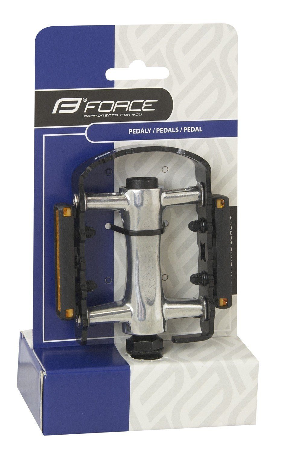 FORCE Fahrradpedale pedals FORCE alloy silver sealed bearings
