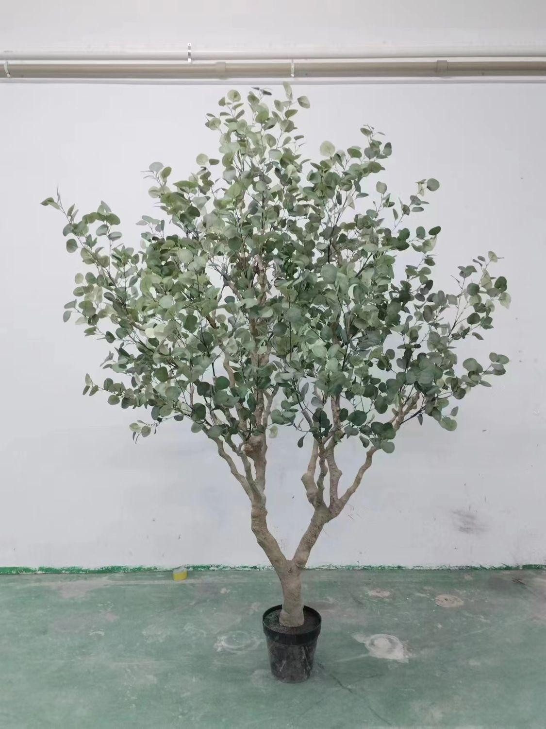 Kunstbaum Deko Eukalyptusbaum KEYLAM, Kunststamm, Dekotopf, grün-grau, 250cm Eukalyptus, artplants, Höhe 250.0 cm