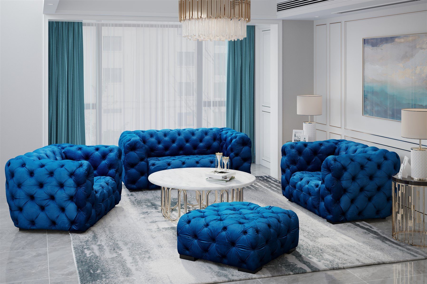 Fun Möbel Polstergarnitur Sofaset NATALIE 3-1-1 günstig online kaufen