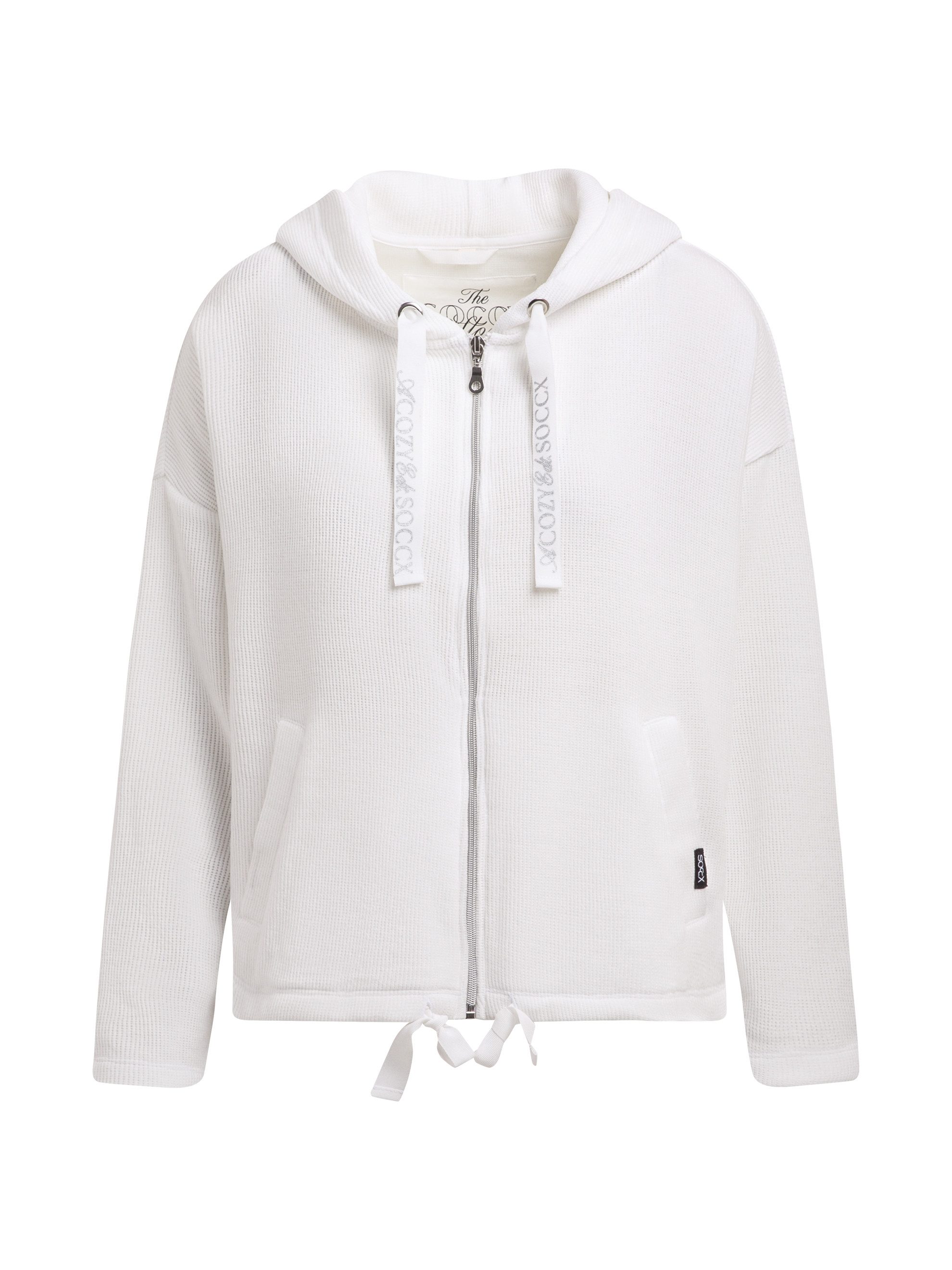 SOCCX Kapuzensweatjacke mit Bindeband am Saum – Bild 2 von 5