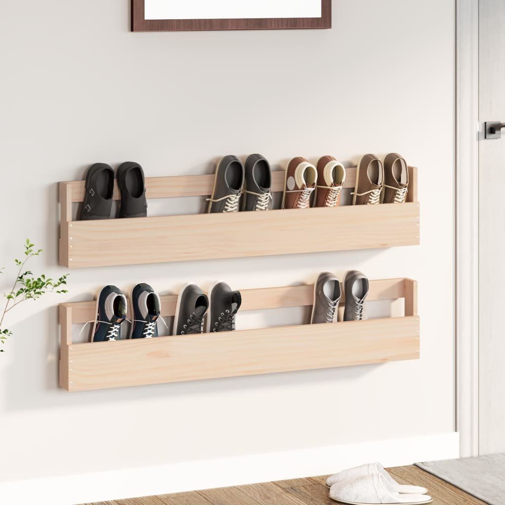 furnicato Schuhregal Wand-Schuhregale 2 Stk. 110x9x23 günstig online kaufen