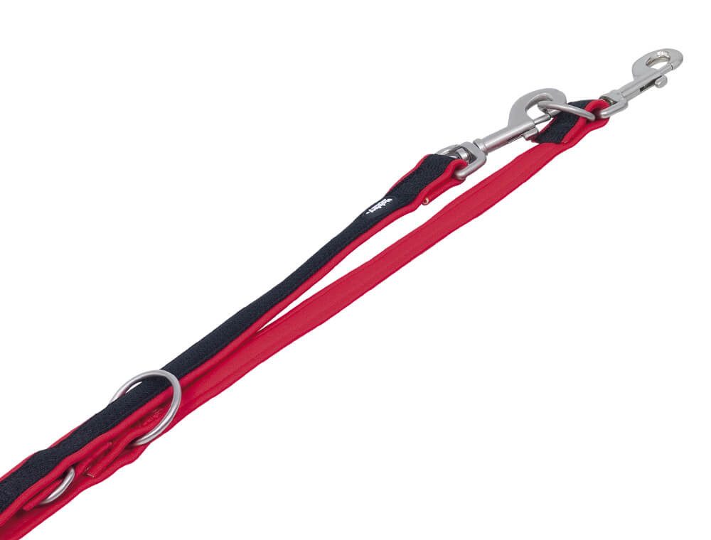 Nobby Hundeleine Führleine "Mesh Preno", rot, XS-S, Mesh (Nylon)-Neopren, weicher Griff durch Neoprenfutter