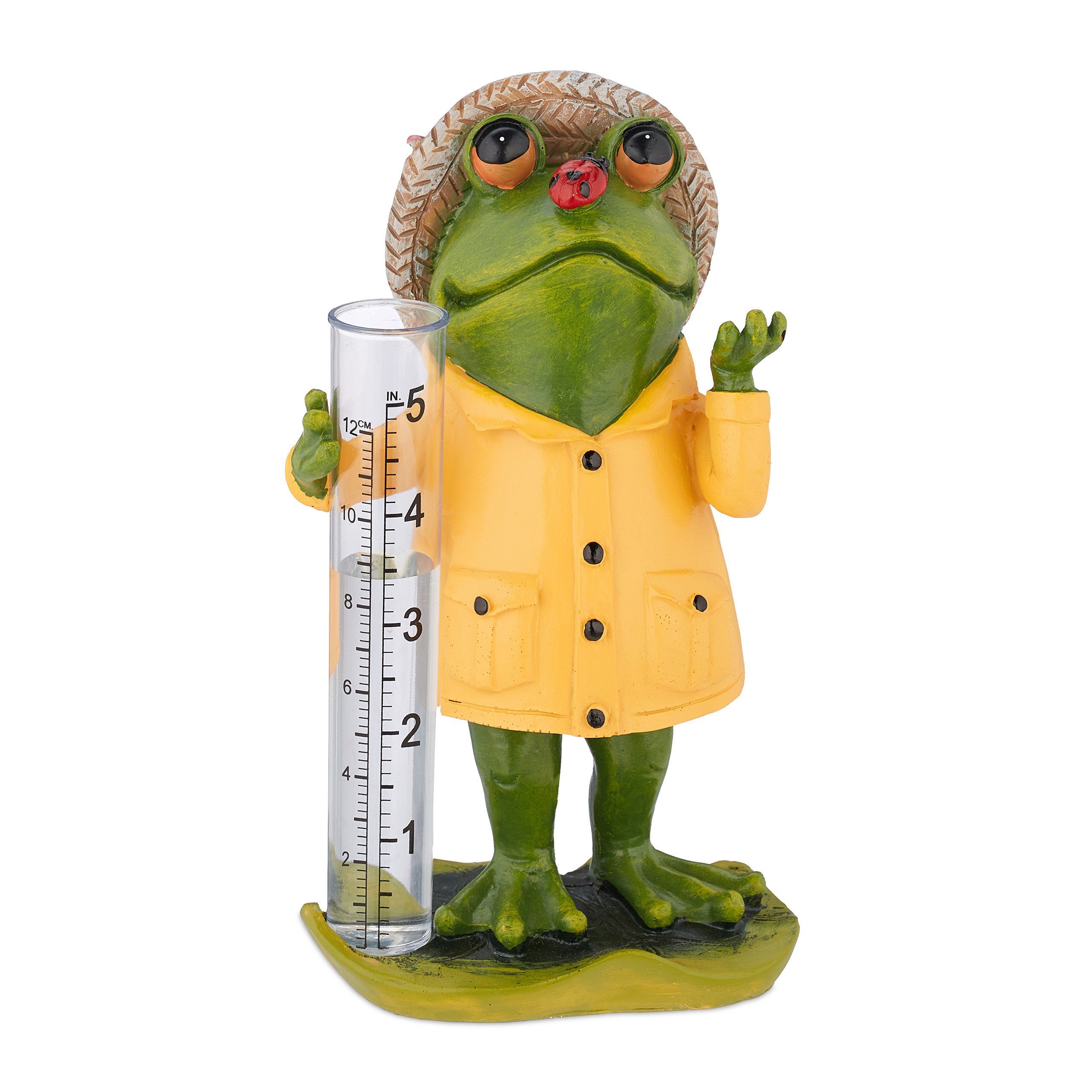 relaxdays Frosch Regenmesser (ohne Deko)