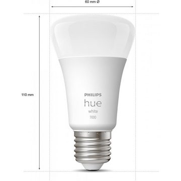 Philips Hue LED-Leuchtmittel White Starter-Kit 2er-Pack - LED-Lampe - weiß, E27, Warmweiß