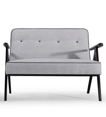 Beautysofa Polstergarnitur ADEL, Set besteht aus 2-Sitzer Sofa und 2x Sessel, inklusive Wellenfedern