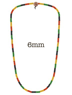 WOOD FELLAS Halsband WOOD FELLAS Holz-Kette schöner Mode-Schmuck Deluxe Pearl Necklace Hals-Schmuck Bunt