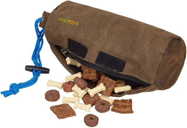 VITAZOO Futterspender Trainer Hunde Futterdummy Futter Dummy Snackdummy Futterbeutel Trainingsdummy, Reissverschluß, Wurfkordel, wasserfeste Innentasche