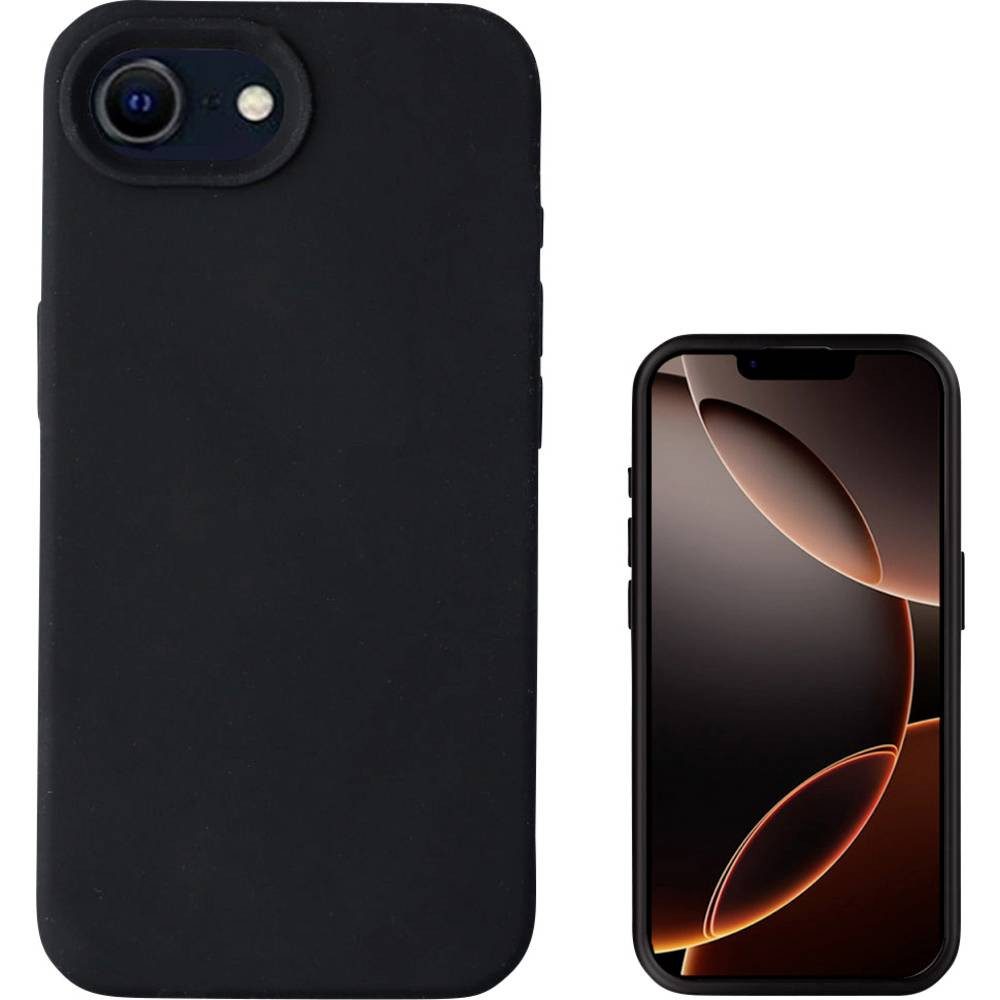 Handyhülle Silikon Case Cupertino Cover Apple iPhone 16e Schwarz MagSafe