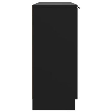 vidaXL Sideboard Sideboard Schwarz 90,5x30x70 cm Holzwerkstoff (1 St)