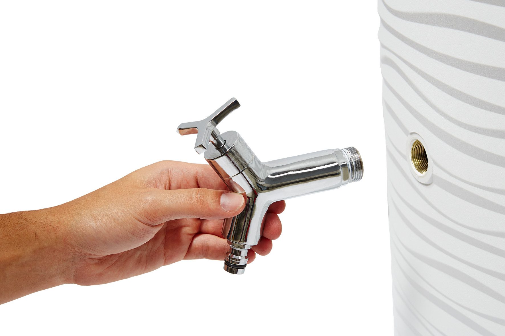 GARANTIA Regentonne Design Chrom-Auslaufhahn 3/4''