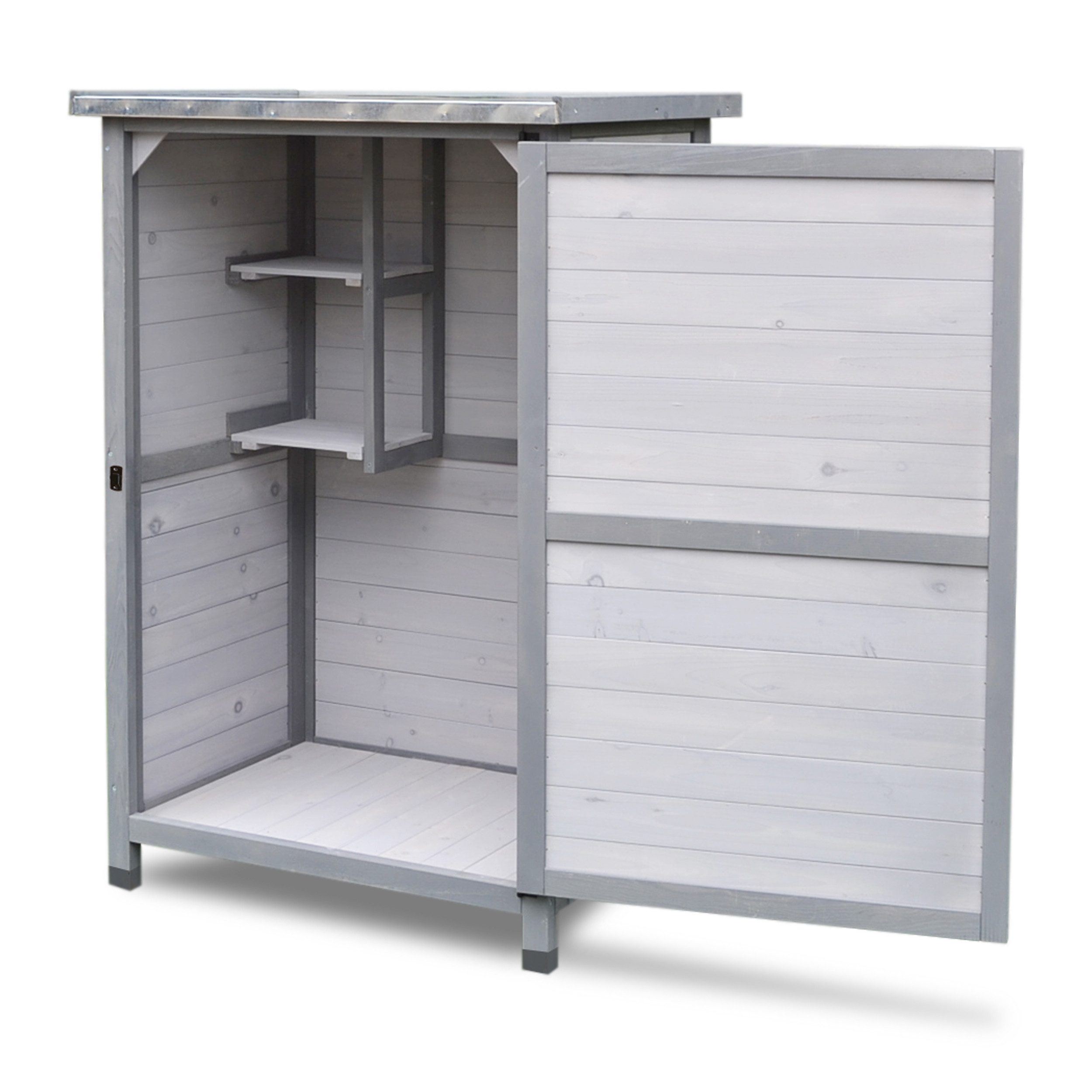 HABAU Geräteschrank Flachdach mit Blechdach, zweifarbig günstig online kaufen