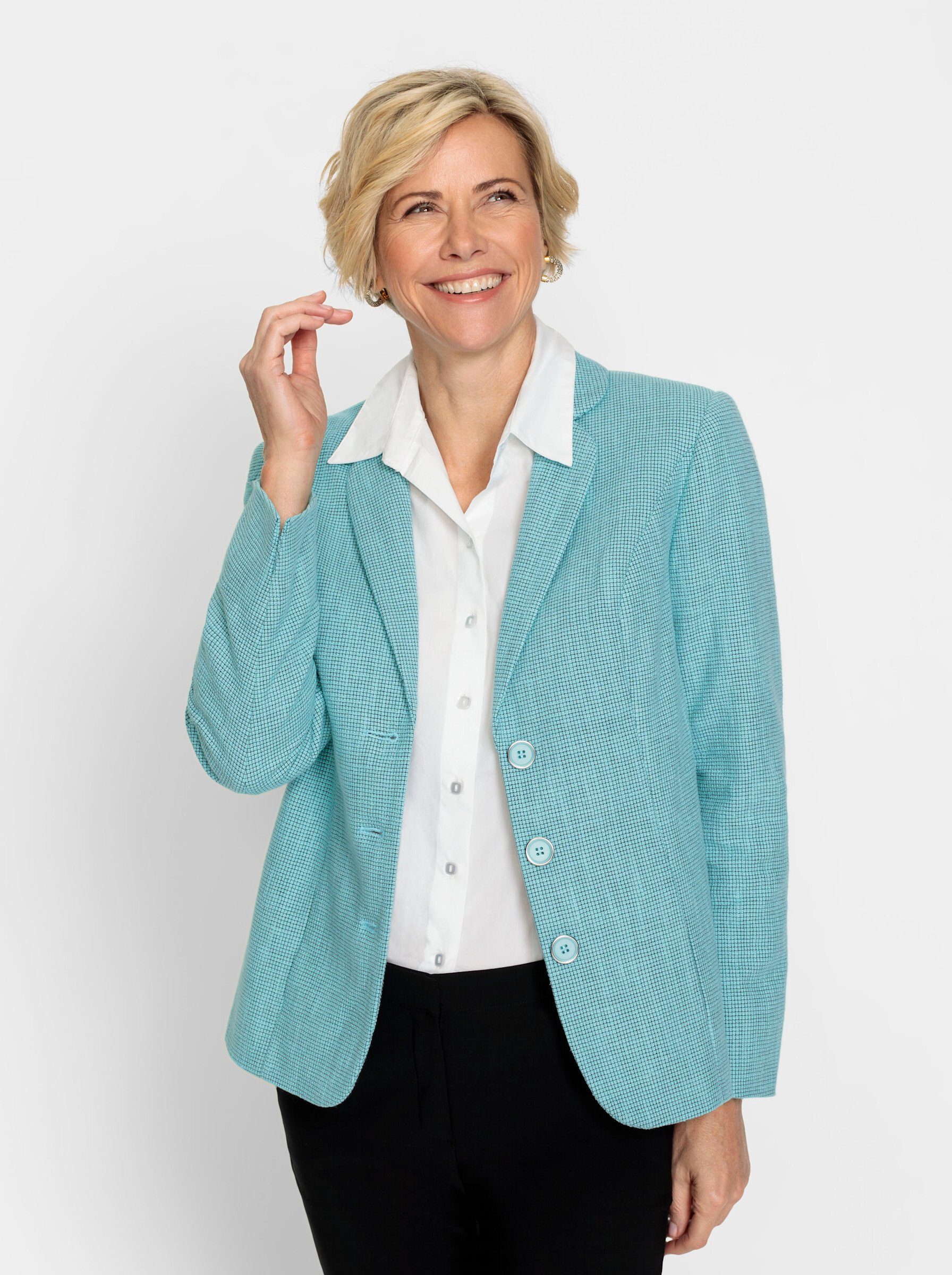 Blusenblazer Bouclé-Blazer