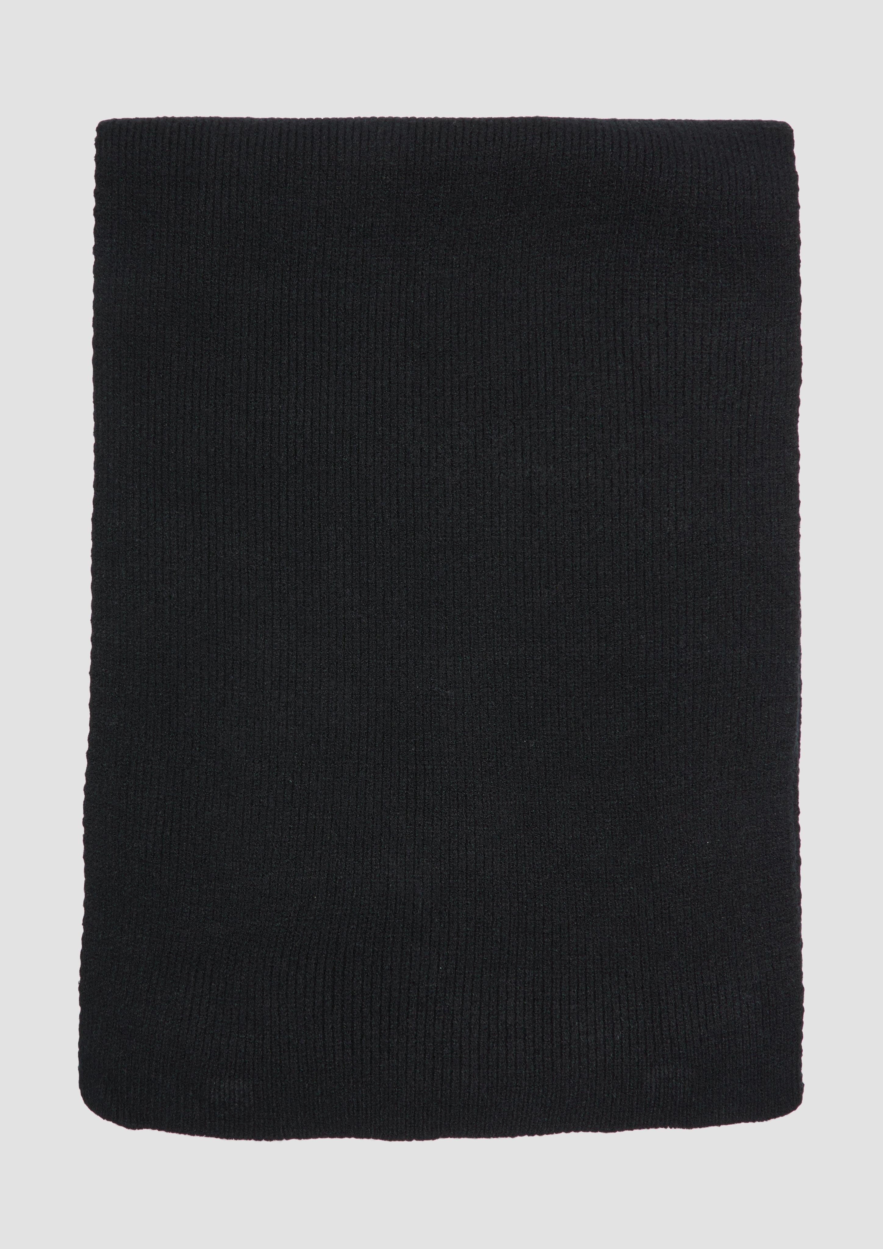 QS Halstuch Strickschal aus Viskosemix, Logo günstig online kaufen