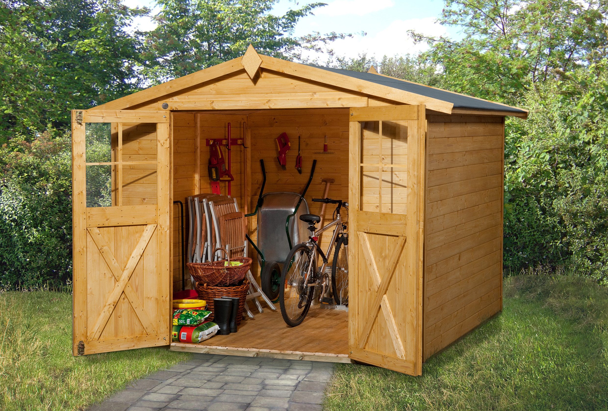 weka Gartenhaus Nr. 316, Größe 4, BxT: 290x273 cm, inklusive Fussboden