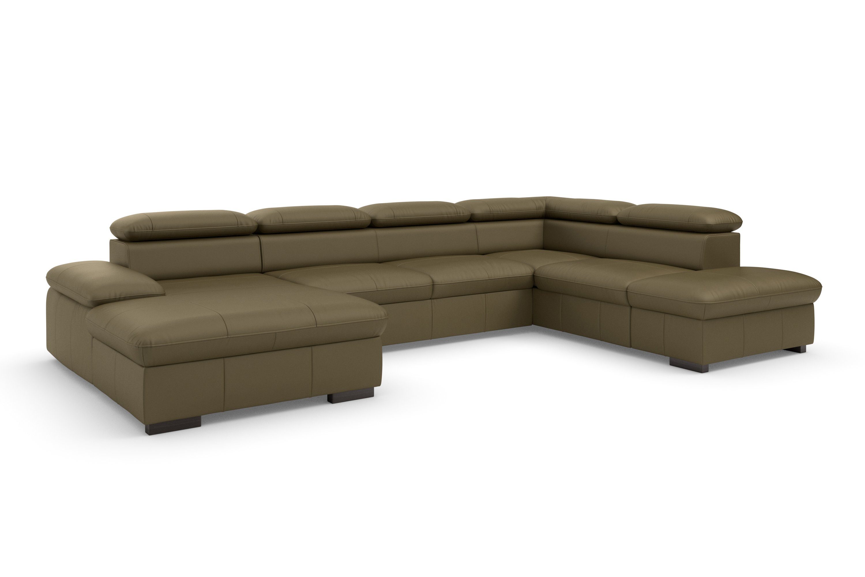 Home affaire Wohnlandschaft Alberto U-Form, mit Kopfteilverstellung, wahlweise mit Bettfunktion